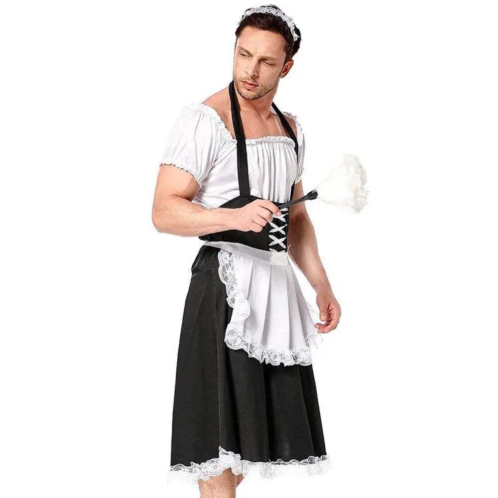 Fever Flirty French Women Man Maid Costume - Azufun
