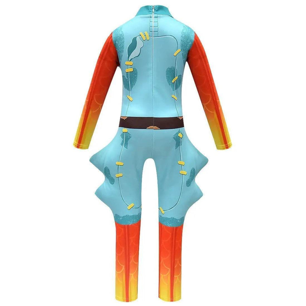 Fortnite Fishstick Cosplay Halloween Costumes Fish Jumpsuit - Azufun