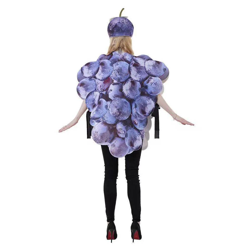 Fruit Grape Dress Cosplay Costume Halloween Carnival Party Disguise Suit - Azufun