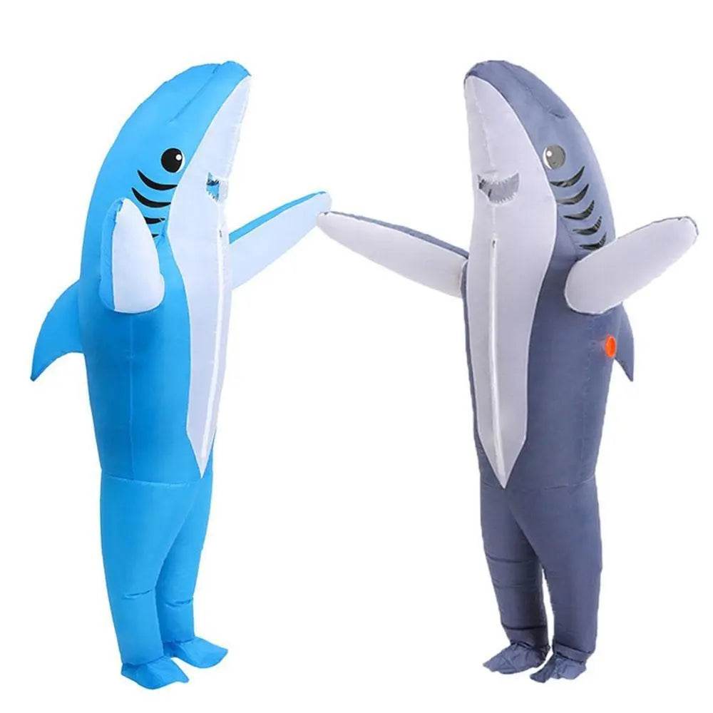 Funny inflatable shark costume Halloween Party for Adult Kids - Azufun