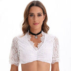 German Oktoberfest Large Size Short Sleeve Dress Costume - Azufun