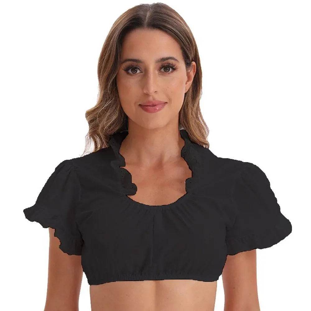 German Oktoberfest Large Size Short Sleeve Dress Costume - Azufun