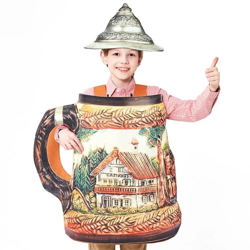 German Traditional Oktoberfest Outfit Mugs Funny Halloween Cosplay Costume For Adults - Azufun