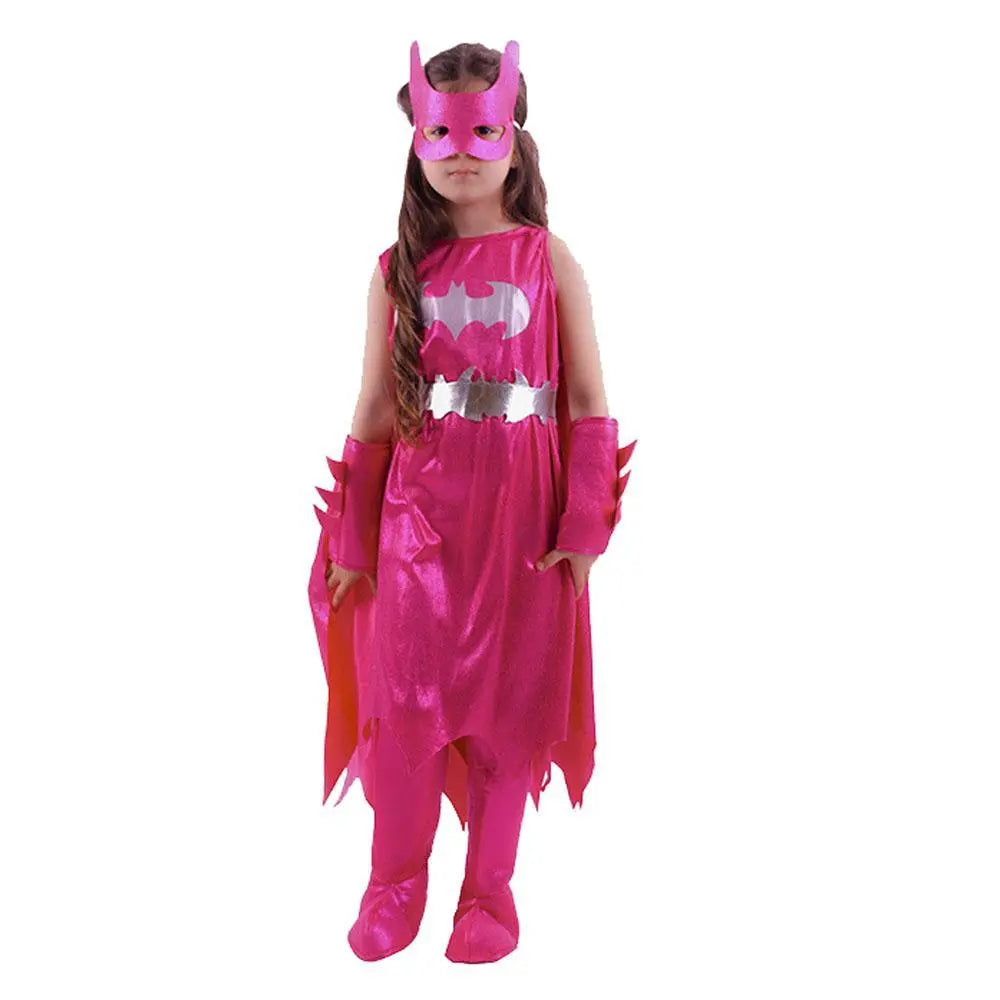 Girl's Deluxe Pink Batgirl Cosplay Costume Halloween Fancy Dress Up Outfit for Child - Pajamasbuy