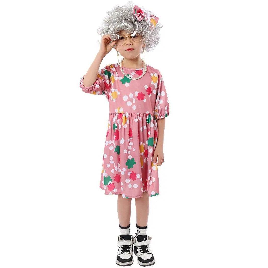Grandma Cosplay Costume Halloween Children's Day Party Stage Performance Outfit - Azufun