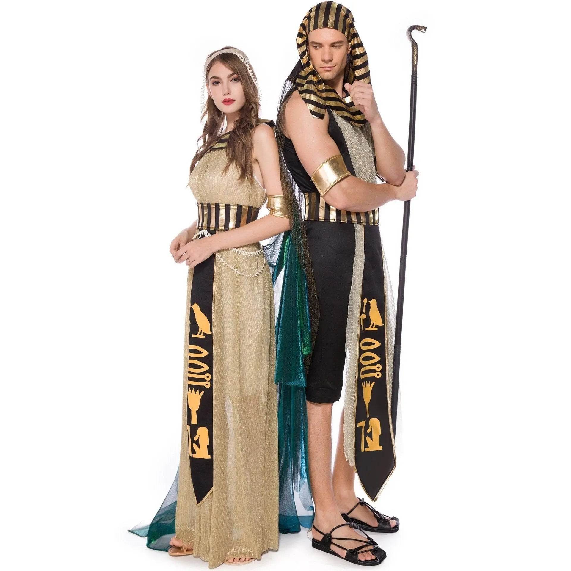 Greek Goddess Prince Couples Costume Halloween Outfits Cosplay Party Carnival - Azufun