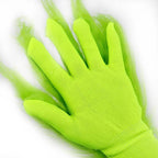 Green The Grinch Christmas Costumes Gloves - Azufun
