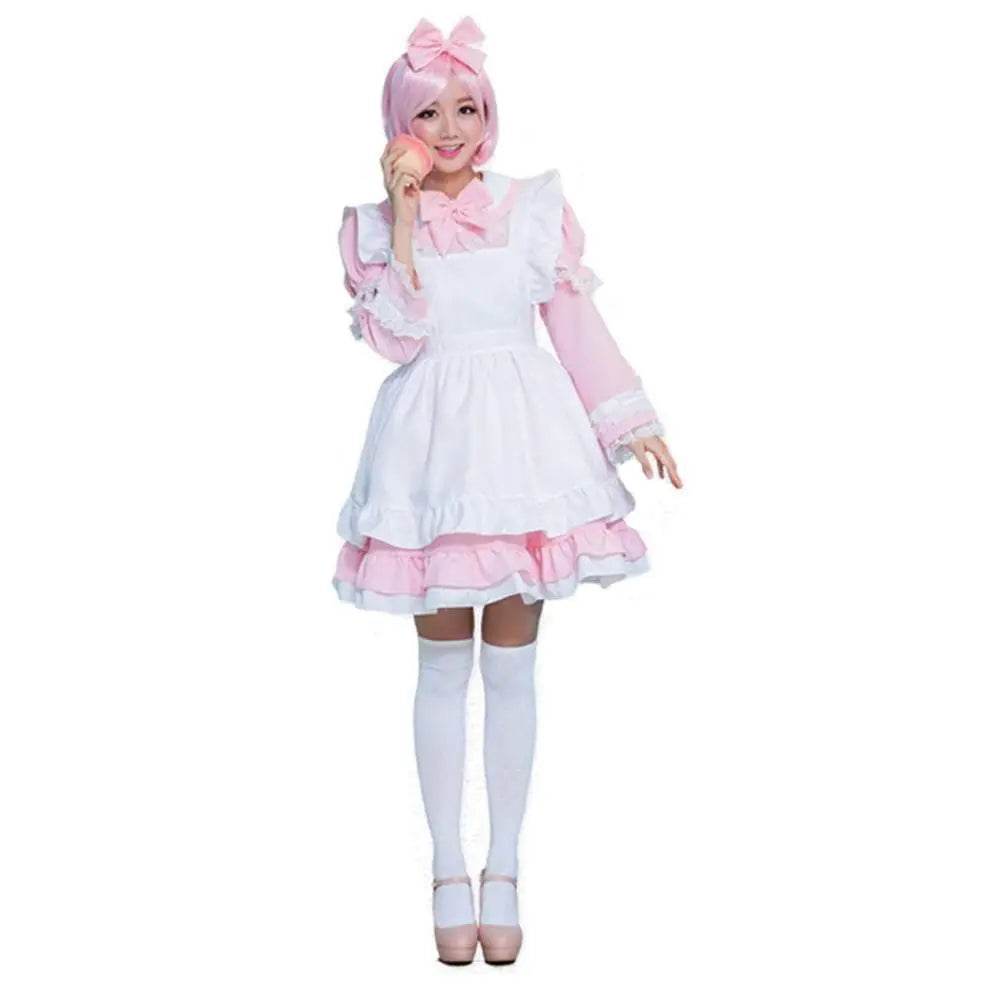 Halloween Alice Dress Girl's Princess Costume Maid Dress for kids - Azufun