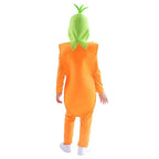 Halloween Carrot Cosplay Costumes Romper Onesie Cute Jumpsuit Outfit for Kids - Azufun