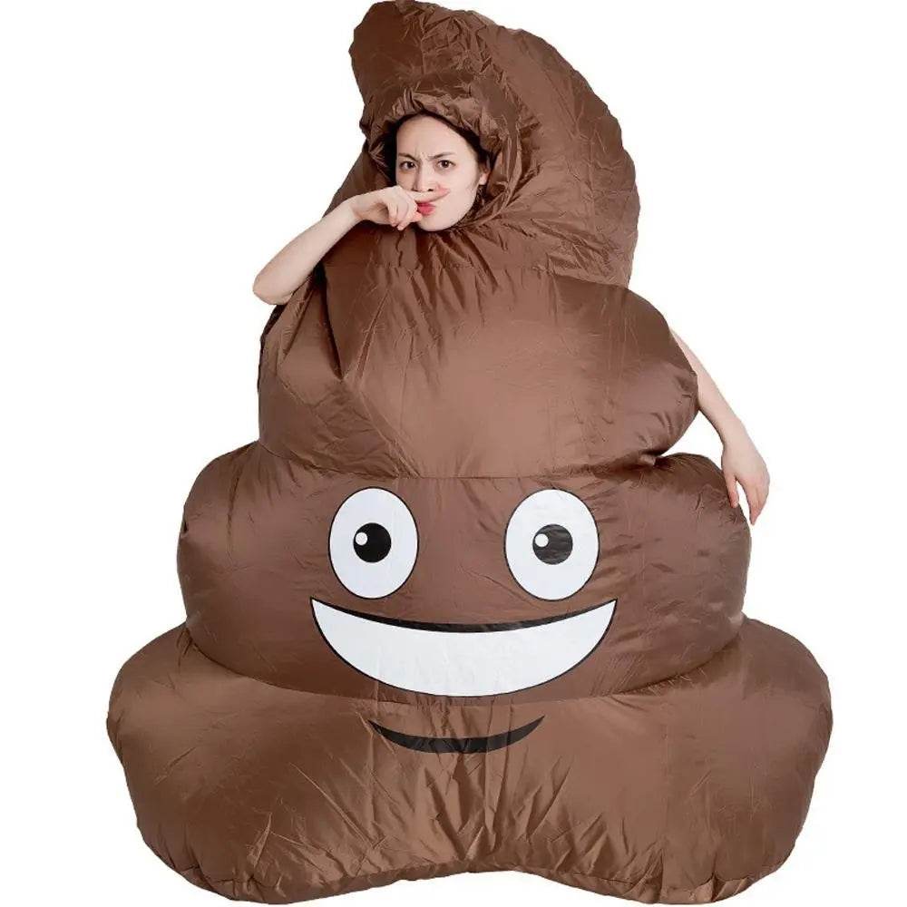 Halloween Emoji Poop Inflatable Party Stage Performance Cosplay Costume - Azufun