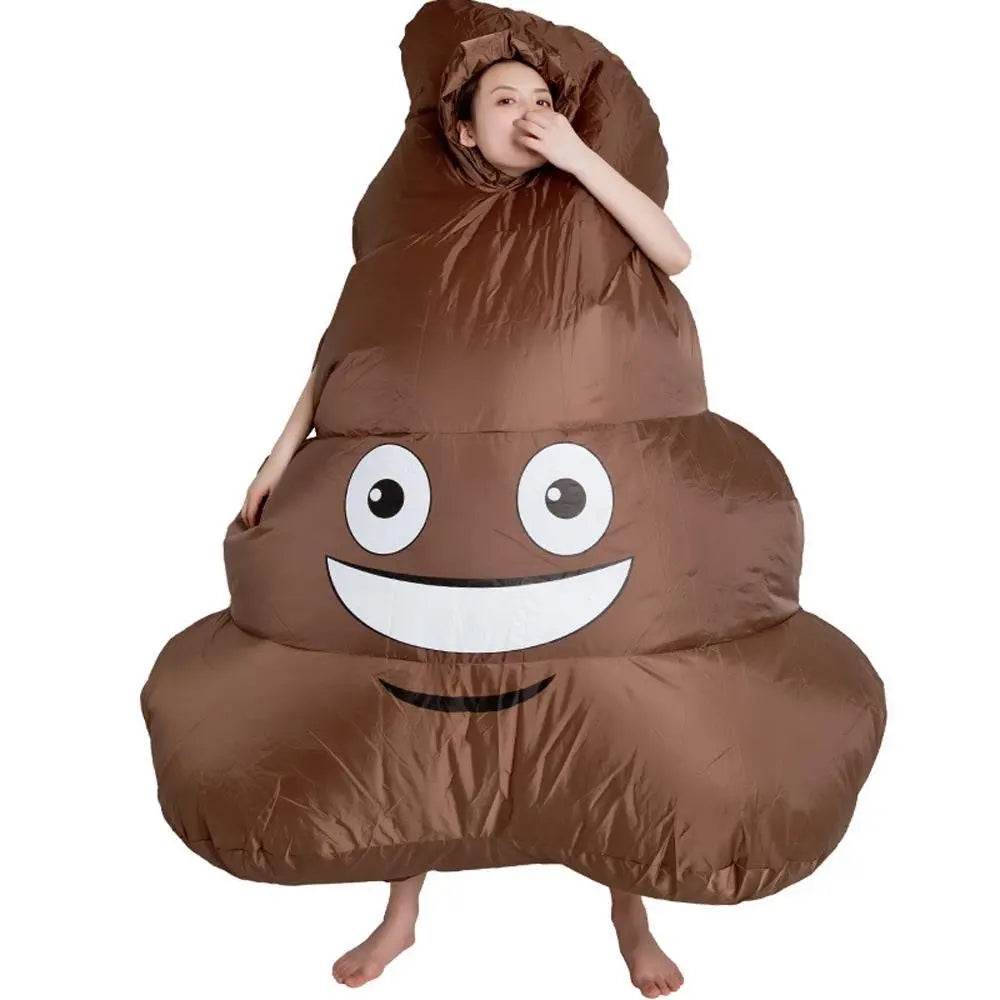 Halloween Emoji Poop Inflatable Party Stage Performance Cosplay Costume - Azufun