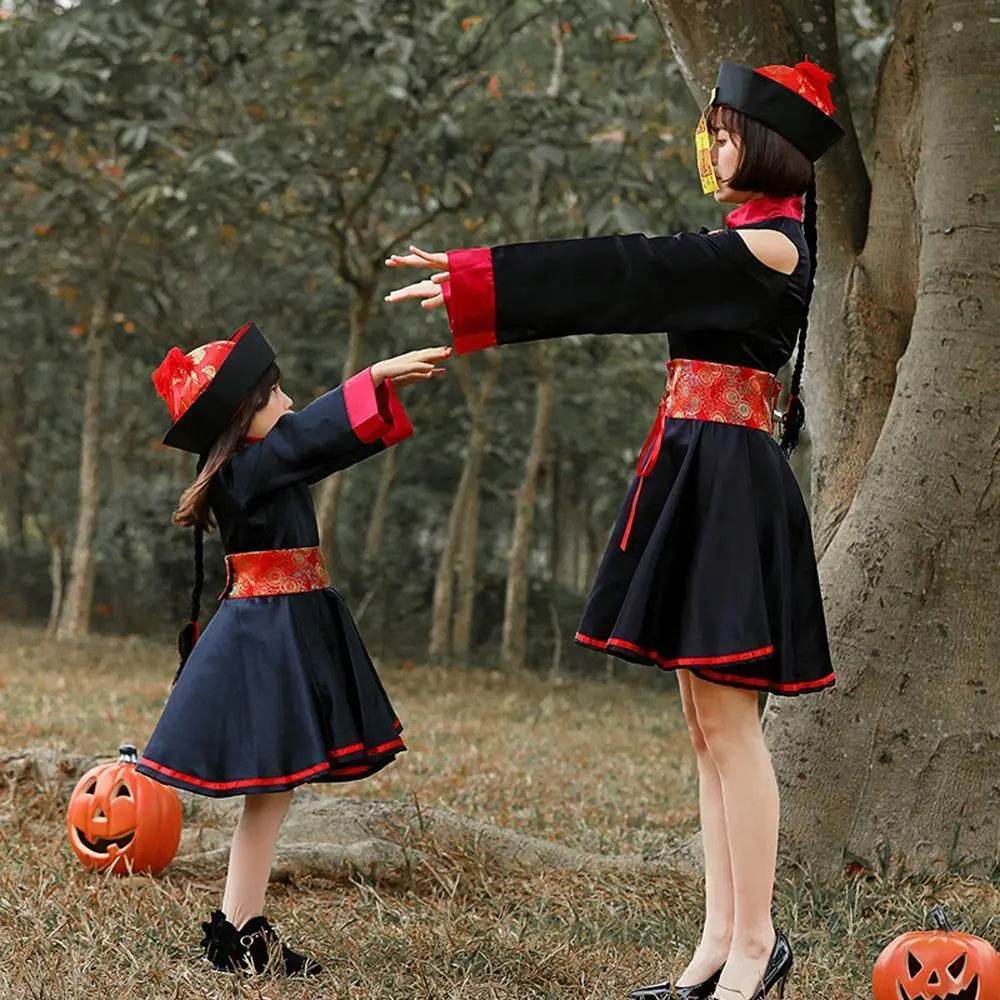 Halloween Qing Dynasty zombie cosplay costumes for Mom and Me - Azufun