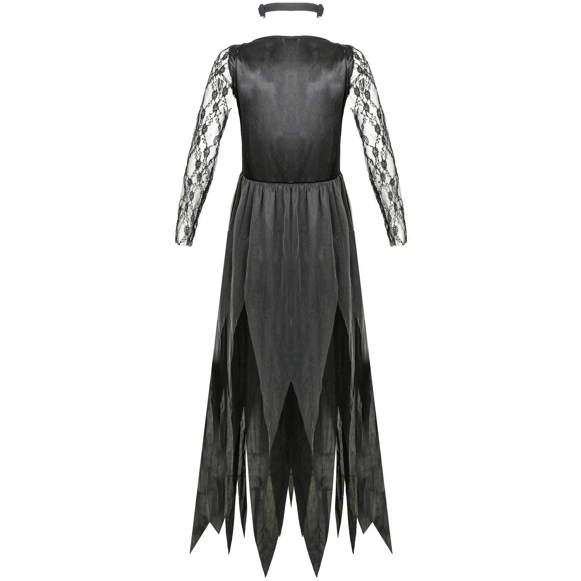 Halloween vampire dress gauze ghost bride costume cosplay stage play female zombie dress uniform - Azufun