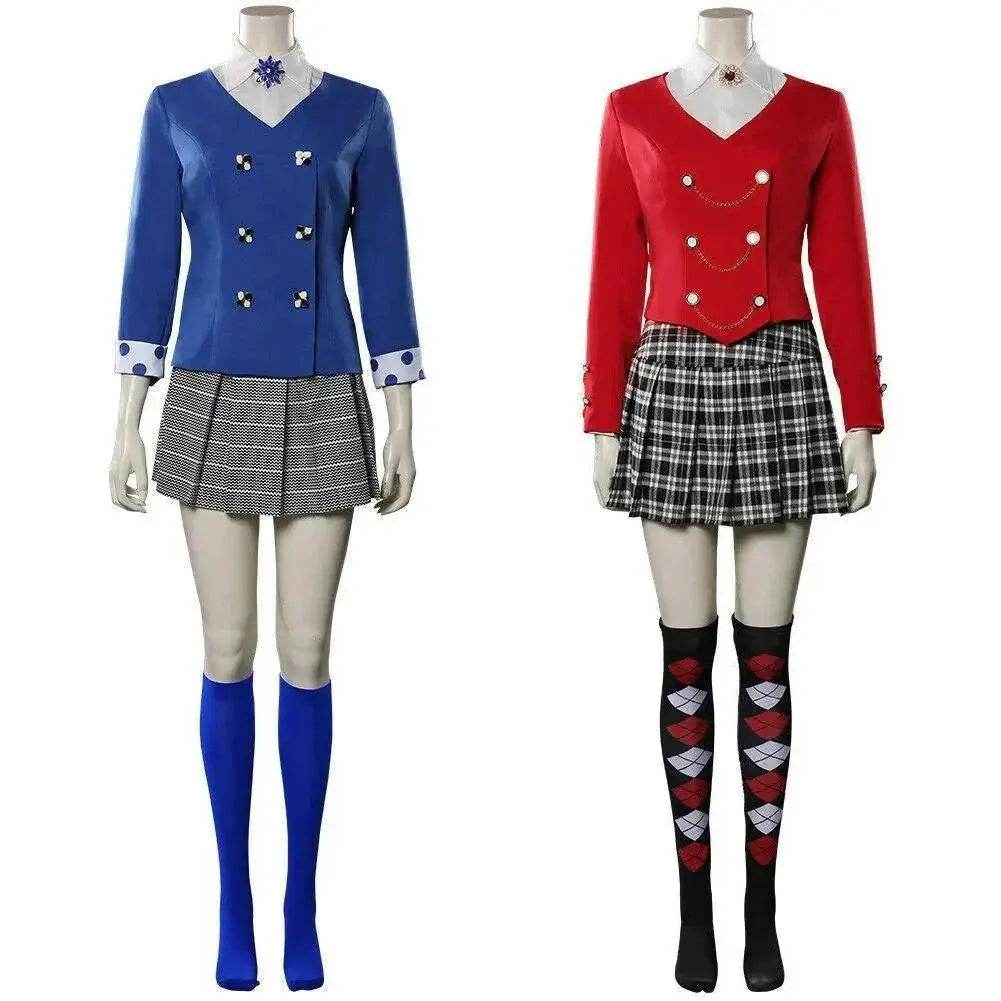 Heathers Veronica Sawyer Costume The Musical Halloween Carnival Cosplay Uniform Skirt Outfits Dress for Women - Azufun