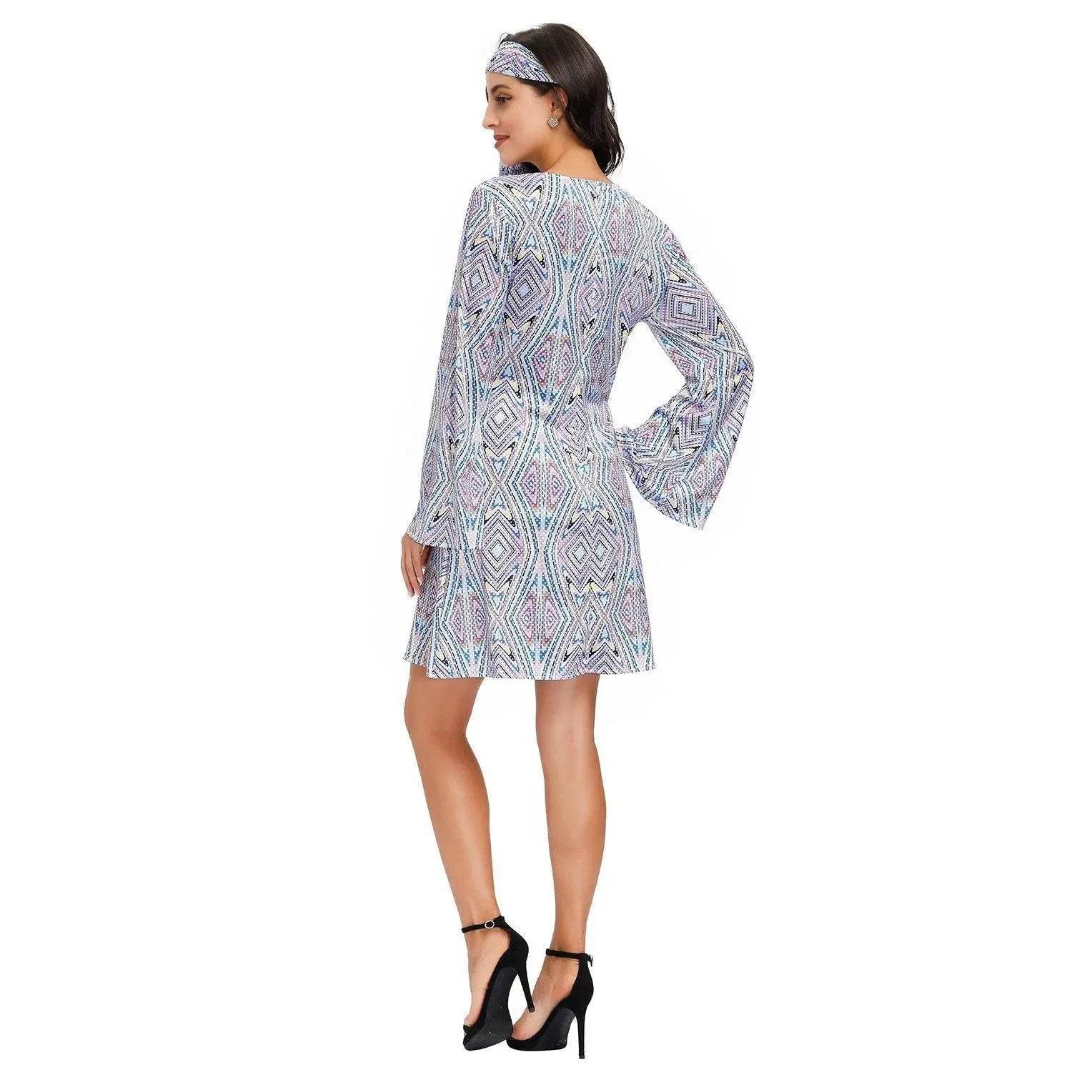 Hip Hop Rock Hippie 70s Costumes Cosplay Halloween Outfit Fancy Dress - Azufun