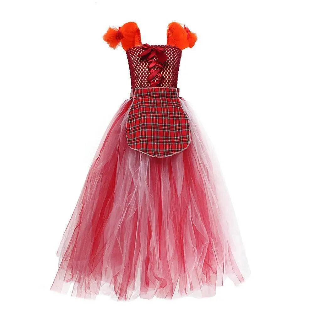 Hocus Pocus Sanderson Winifred Sarah Mary Costume sisters Tutu Dress for kids Girl Halloween Party Gift - Azufun