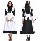 Housekeeper French maid costume German maid costume black and white long skirt unisex - Azufun