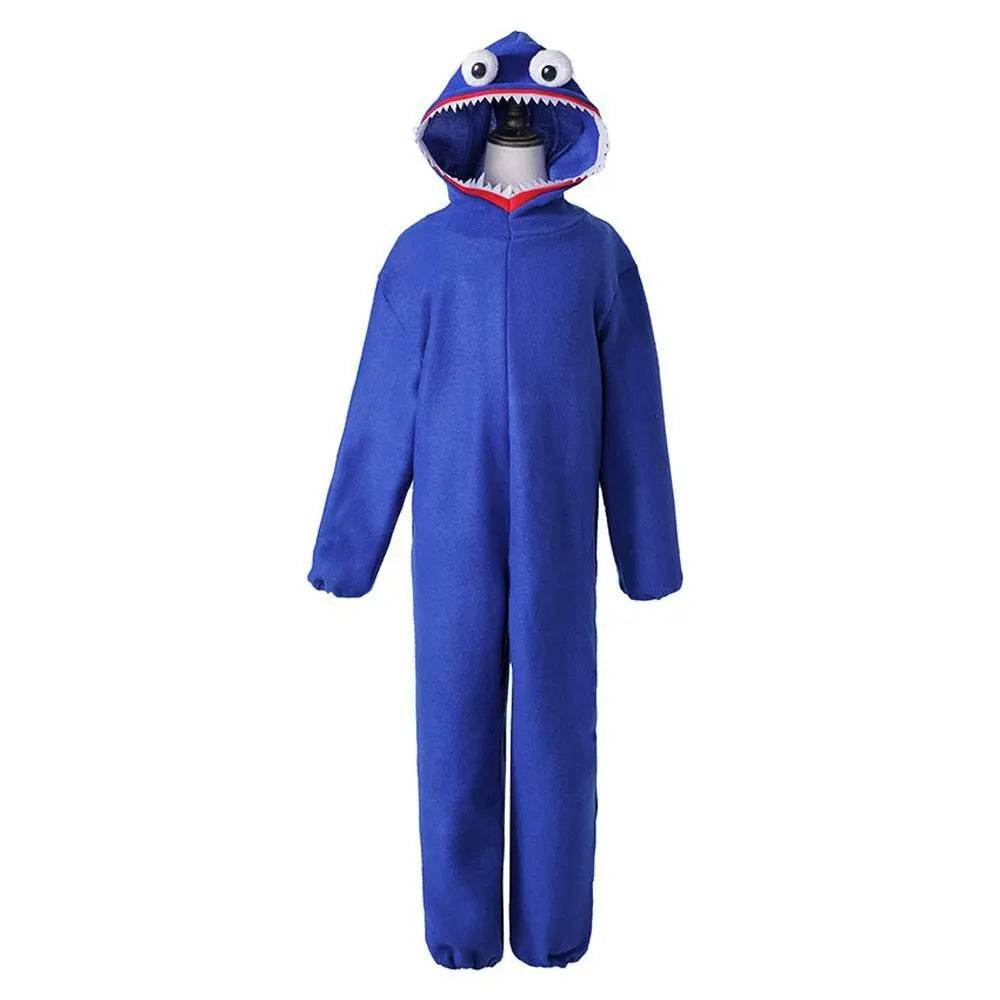 Huggy-Wuggy Cosplay Costume Poppy-Playtime Jumpsuit Onesie Halloween Outfit for Kids Boys Girls - Azufun