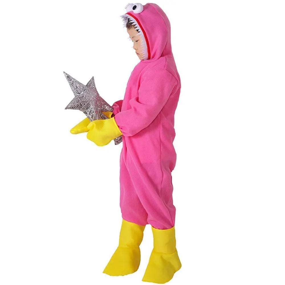 Huggy-Wuggy Cosplay Costume Poppy-Playtime Jumpsuit Onesie Halloween Outfit for Kids Boys Girls - Azufun