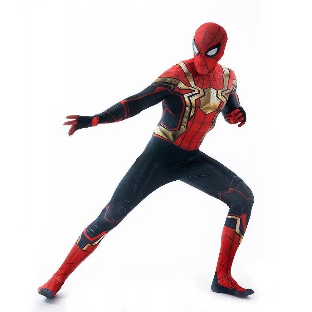 Iron Spider-Man No Way Home Peter Benjamin Parker Costume Cosplay Jumpsuit Halloween - Azufun