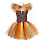 Jungle Safari Tutu Dress Costumes for Girls Halloween Reindeer Tiger Lion Leopard - Azufun