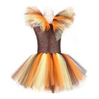 Jungle Safari Tutu Dress Costumes for Girls Halloween Reindeer Tiger Lion Leopard - Azufun