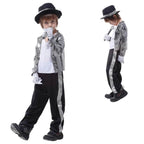 Kid Michael Jackson Thriller Fancy Cosplay Costume Halloween Partywear - Azufun