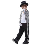 Kid Michael Jackson Thriller Fancy Cosplay Costume Halloween Partywear - Azufun