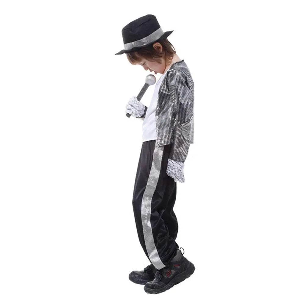 Kid Michael Jackson Thriller Fancy Cosplay Costume Halloween Partywear - Azufun
