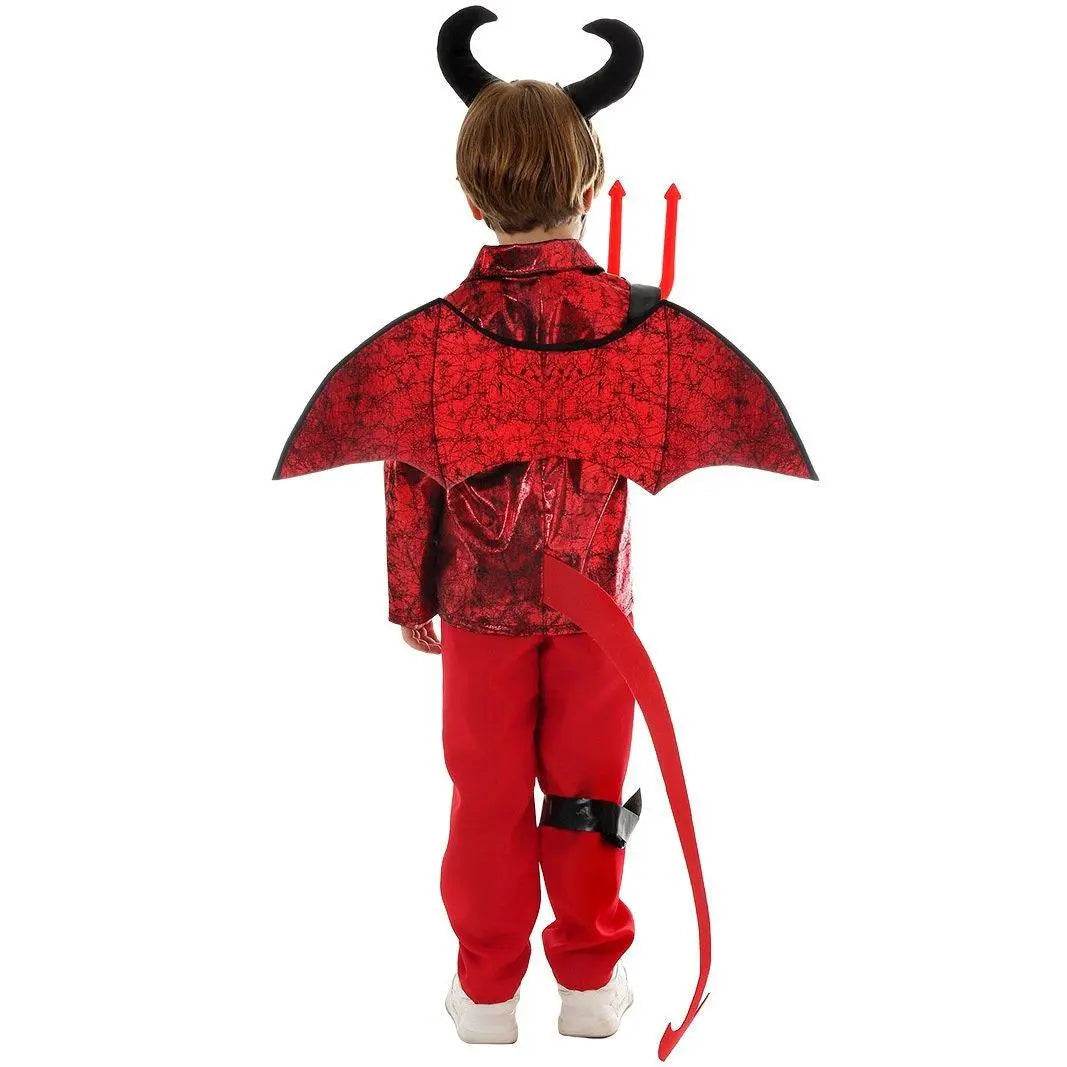 Kid's Punk Style Little Devil Costume Halloween Stage Cosplay - Azufun