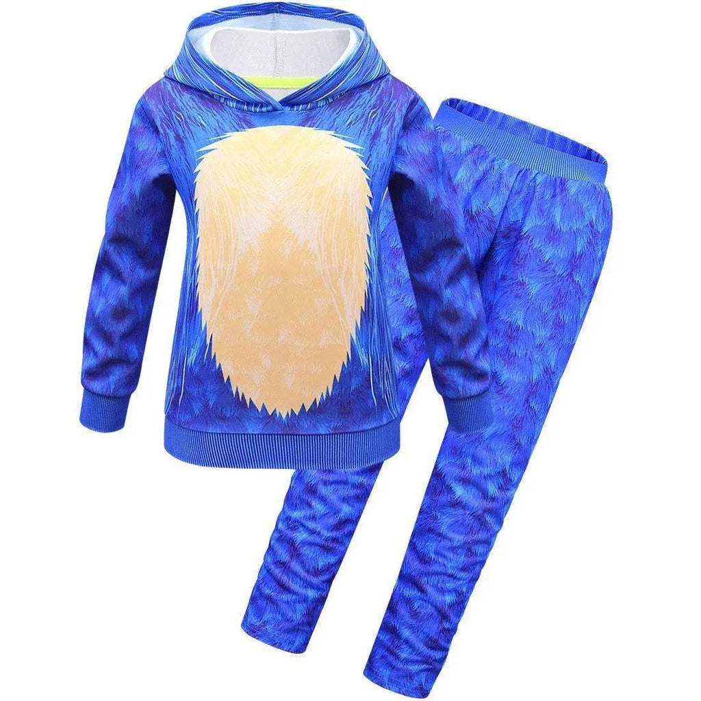 Kids Anime Sonic The Hedgehog Costume Game Halloween Boy Girls Hoodies Pants Sets Outfits - Azufun