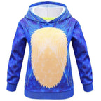 Kids Anime Sonic The Hedgehog Costume Game Halloween Boy Girls Hoodies Pants Sets Outfits - Azufun