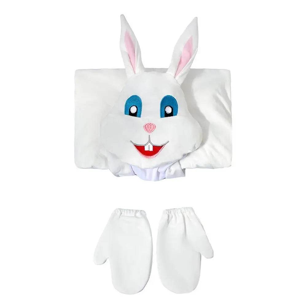 Kids Children White Rabbit Bunny Carrot Party Cosplay Halloween Easter Costume - Azufun