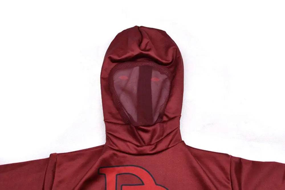 Kids Daredevil Zentai Costume Superhero Cosplay Party Spandex Bodysuit - Azufun