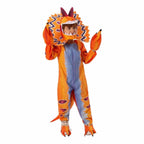 Kids Dilophosaurus Orange Animal Halloween Cosplay Party Costumes - Azufun