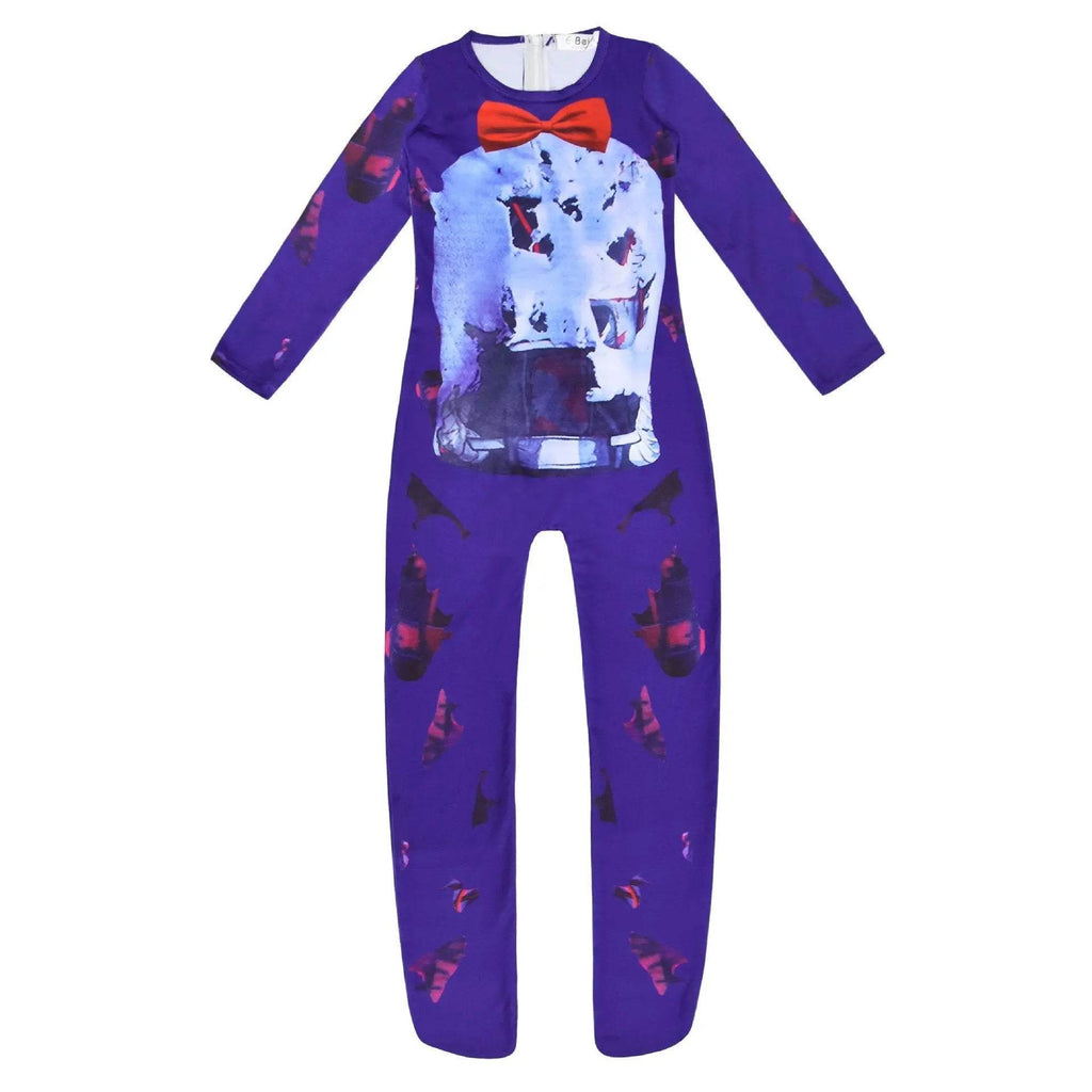 Kids Halloween Teddy Bear Cosplay Costume Jumpsuit Zentai Suits - Azufun