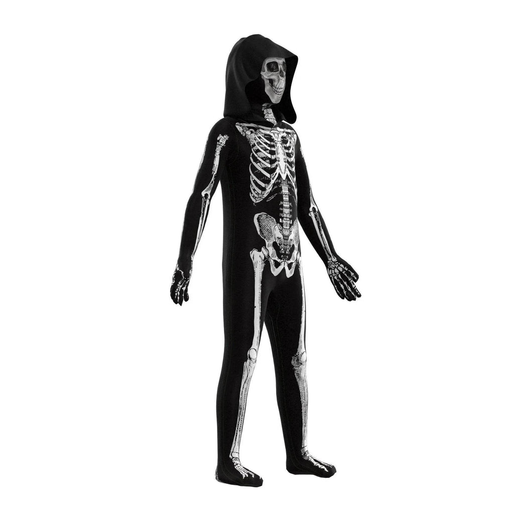 Kids Horror Skull Zentai Jumpsuit Costumes Halloween Carnival Cosplay - Azufun