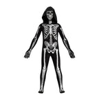 Kids Horror Skull Zentai Jumpsuit Costumes Halloween Carnival Cosplay - Azufun