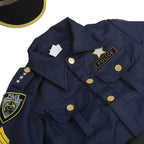 Kids Police Cop Costume for Boys Police Office Costume Halloween Cosplay Party - Azufun