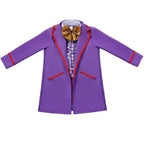 Kids Willy Wonka Charlie and the Chocolate Factory Johnny Depp Cosplay Suit Costume Set - Azufun