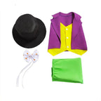 Kids Willy Wonka Charlie and the Chocolate Factory Johnny Depp Cosplay Suit Costume Set - Azufun