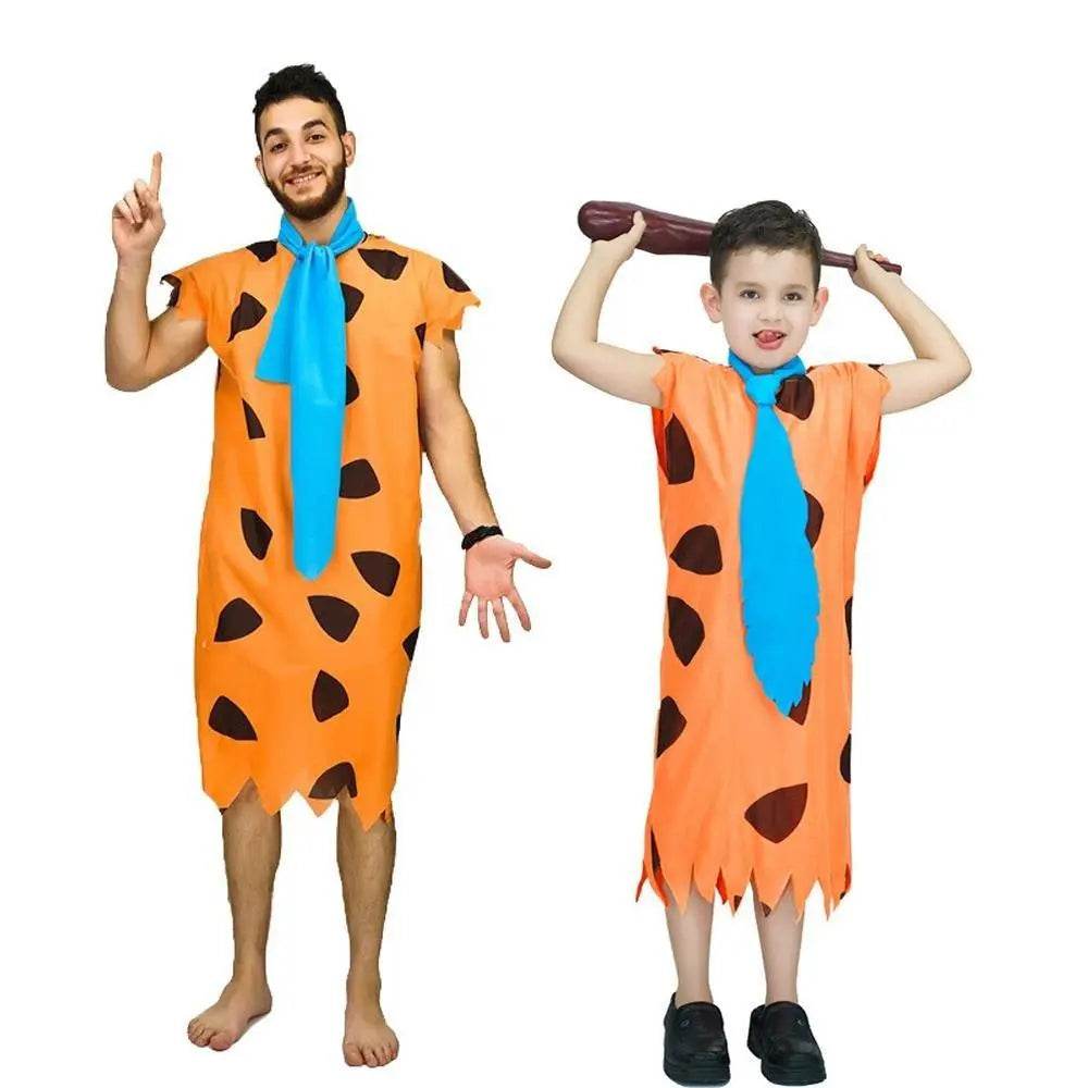 Men Wilma Flintstone Outfits Cosplay Costume Halloween Adults Kids - Azufun