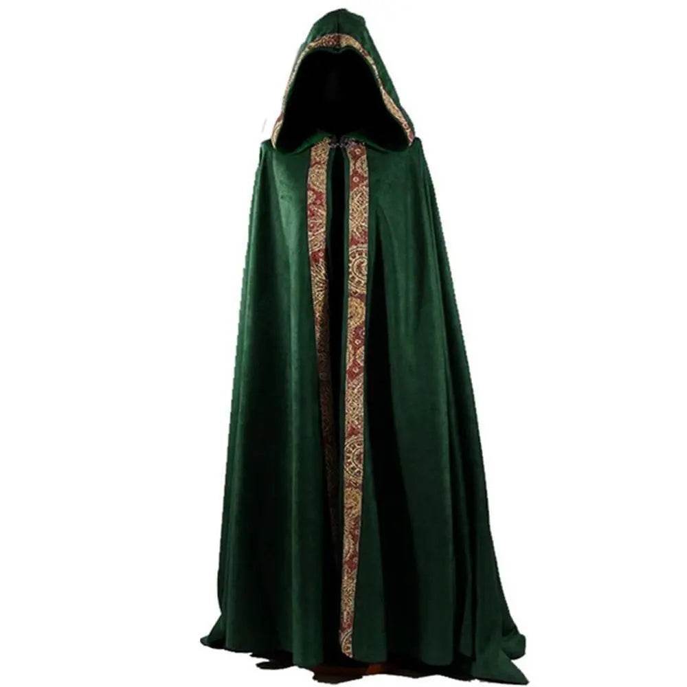 Men's Long Cloak Medieval Church Clergy Loose Dress Cape Cosplay Costume Halloween Outfit - Azufun