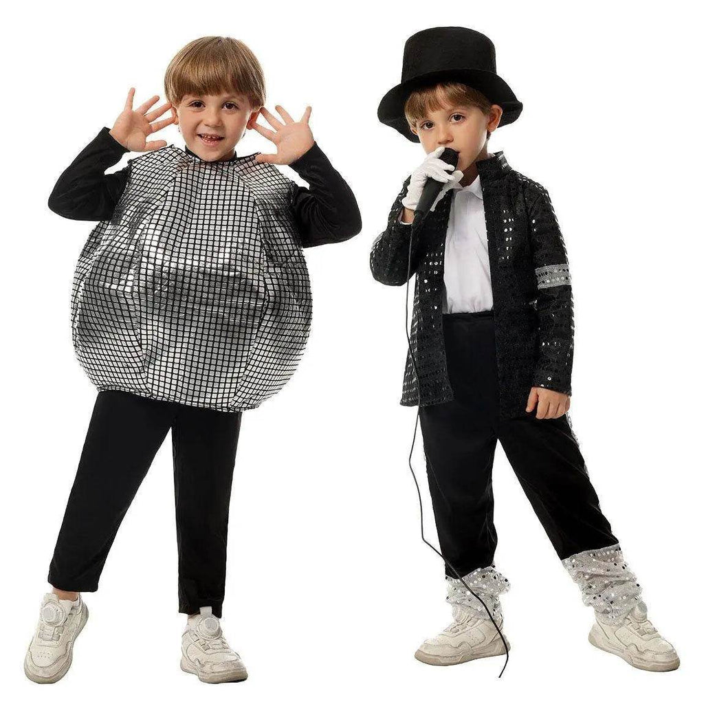 Michael Jackson Kids Performance Costume Tap Dance MJ Imitation Outfit - Azufun
