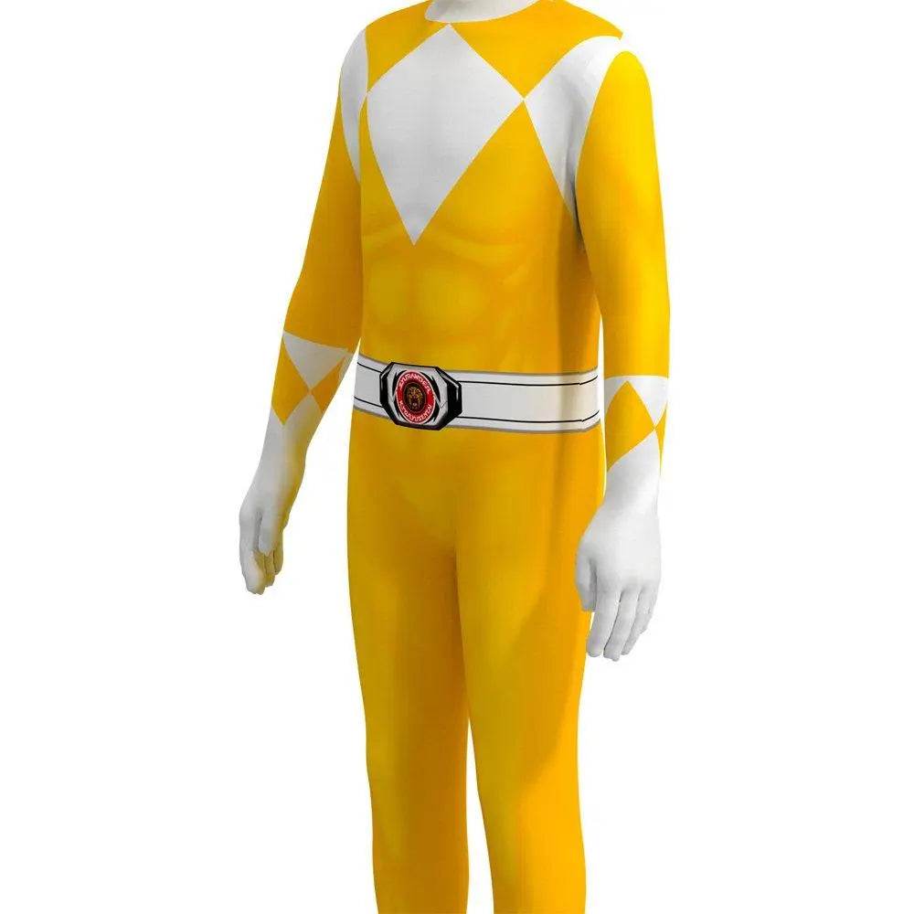 Mighty Morphin Power Rangers Costume Kids Superhero Bodysuit Halloween jumpsuits onesies - Azufun