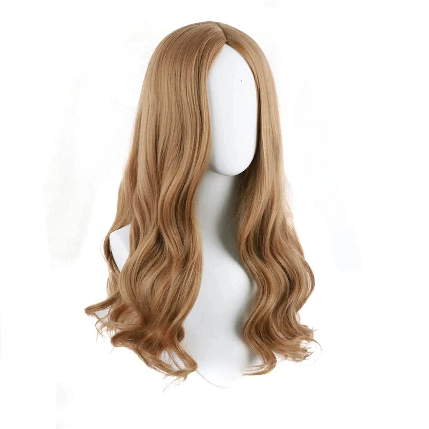Movie m3gan doll costume wig Long Curly Cosplay Wig for Women - Azufun