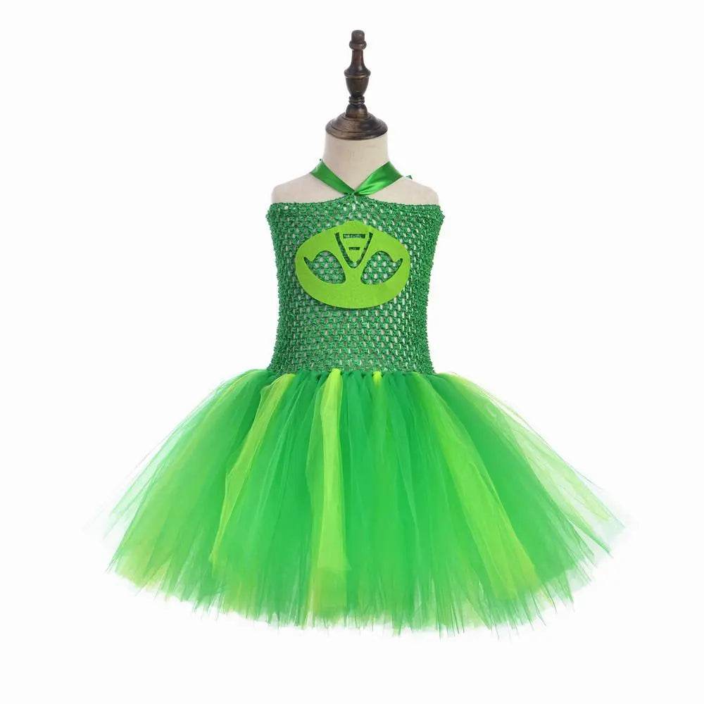 PJ Masks Superhero Cosplay Costumes Halloween Tutu Dress Suits - Azufun