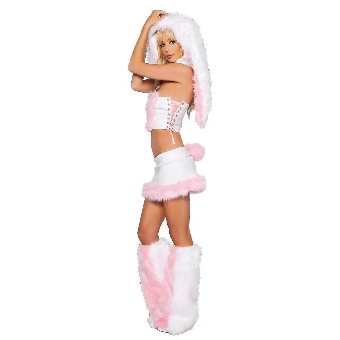 Pink Cute Floppy Bunny Rabbit Corset Easter Costume Halloween Cosplay - Azufun