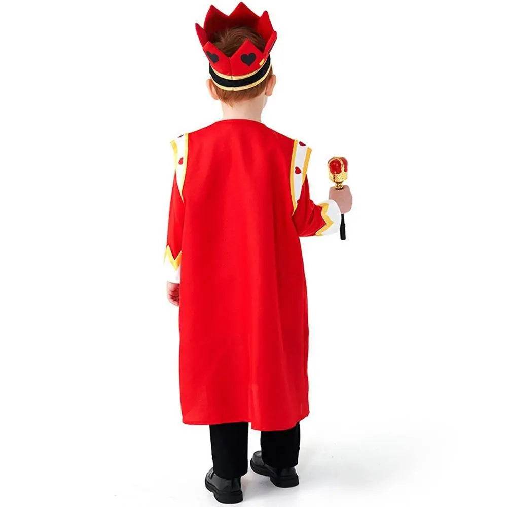 Poker Kingdom Red King Children Halloween carnival costume for kids - Azufun