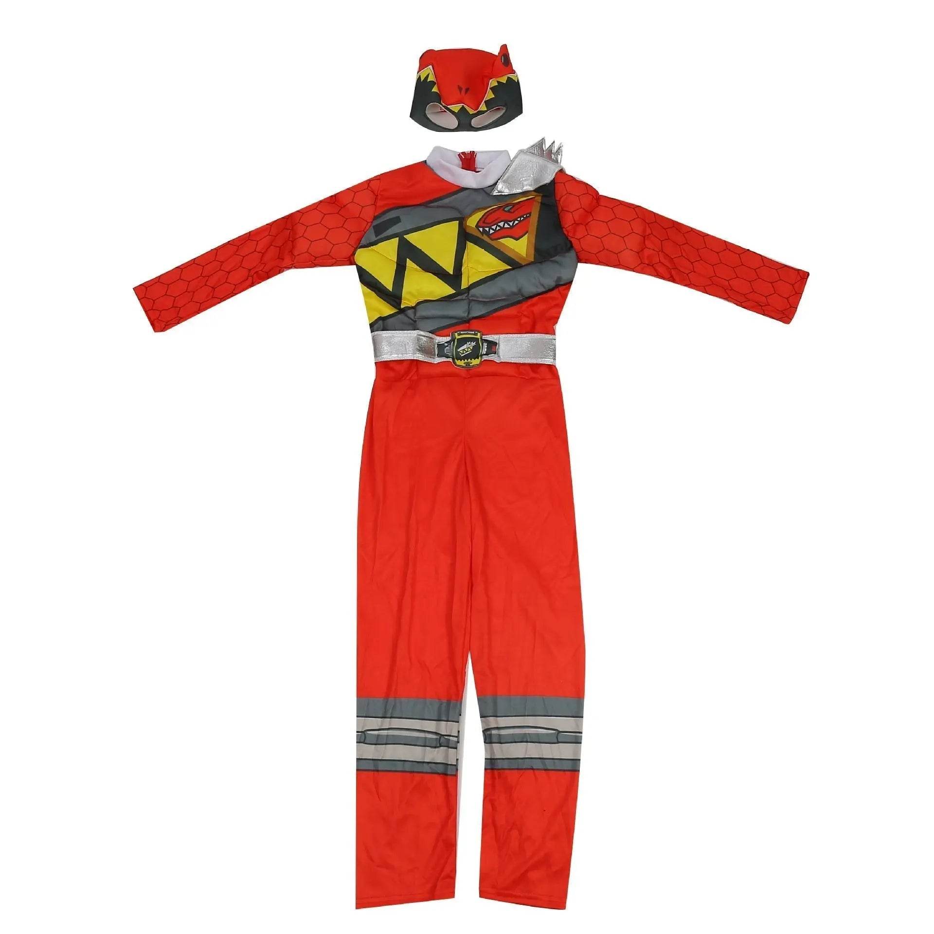 Power Rangers Costume For Boys Red Dino Charge Halloween Outfits - Azufun